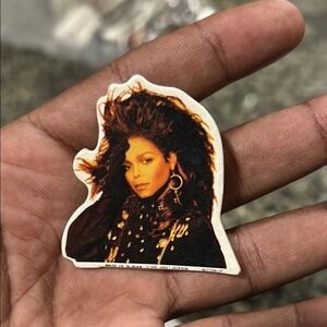 Vintage 90’s Janet Jackson collectible Pop R&B Hip hop culture pin